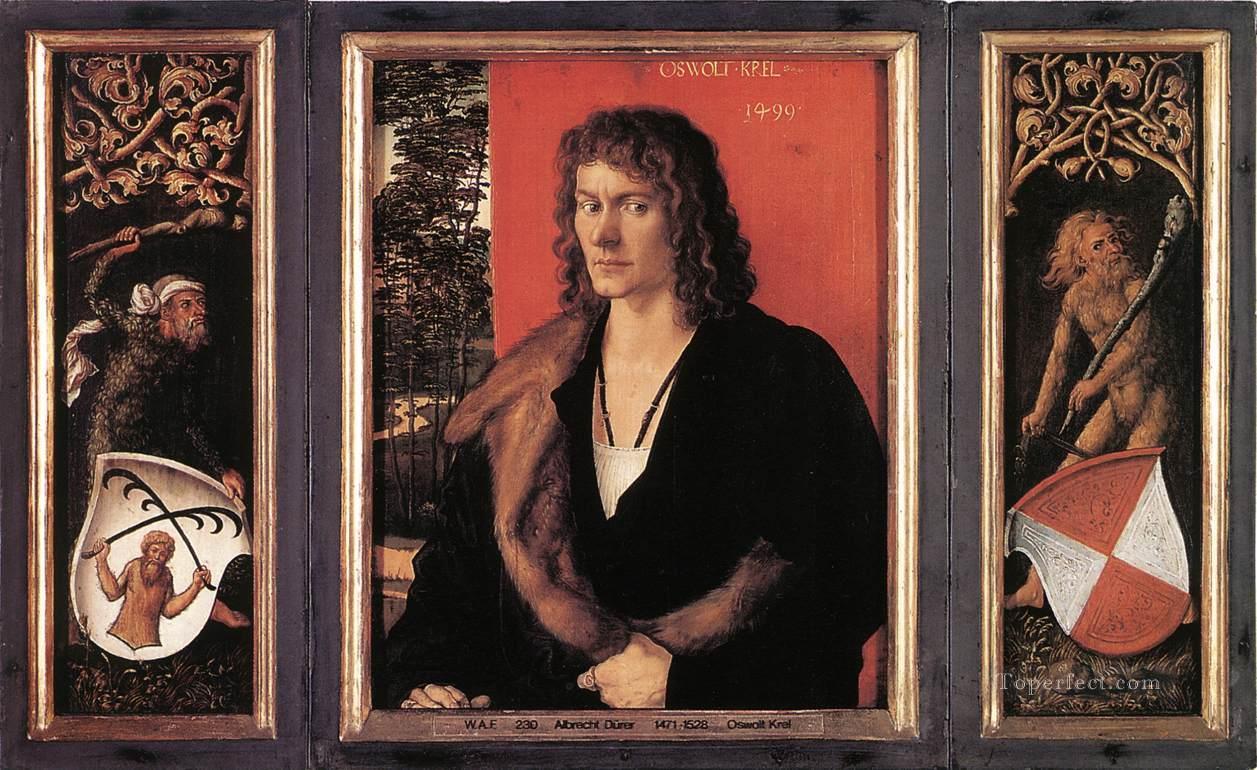 Portrait of Oswolt Krel full Nothern Renaissance Albrecht Durer Oil Paintings